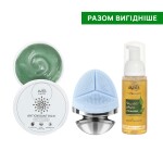 Набір для зняття макіяжу та глибокого очищення з засобом для демакіяжу, очищуючим мусом та ультразвуковою електрощіткою MyIDi SET ANTIOXIDANT RICH make-up cleanser + H2ydrO phyto mousse + brush EMS