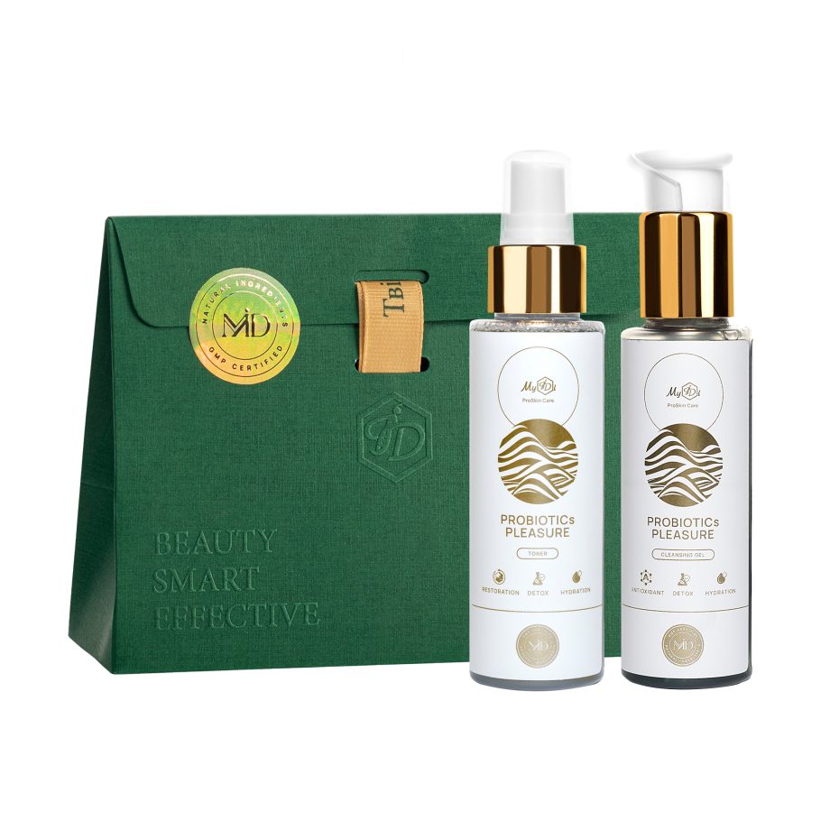 Подарунковий набір щоденного очищення з пробіотиками MyIDi Everyday cleansing SET PROBIOTICs PLEASURE: сleansing gel + toner