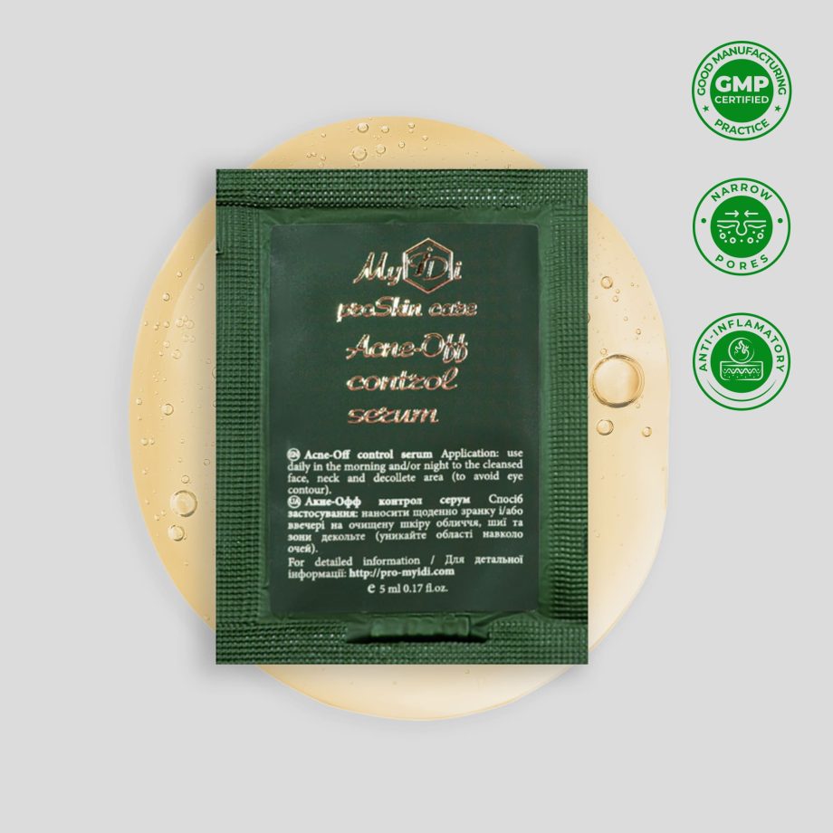 Натуральна сироватка для жирної шкіри Acne-Off control serum (пробник), 5 мл