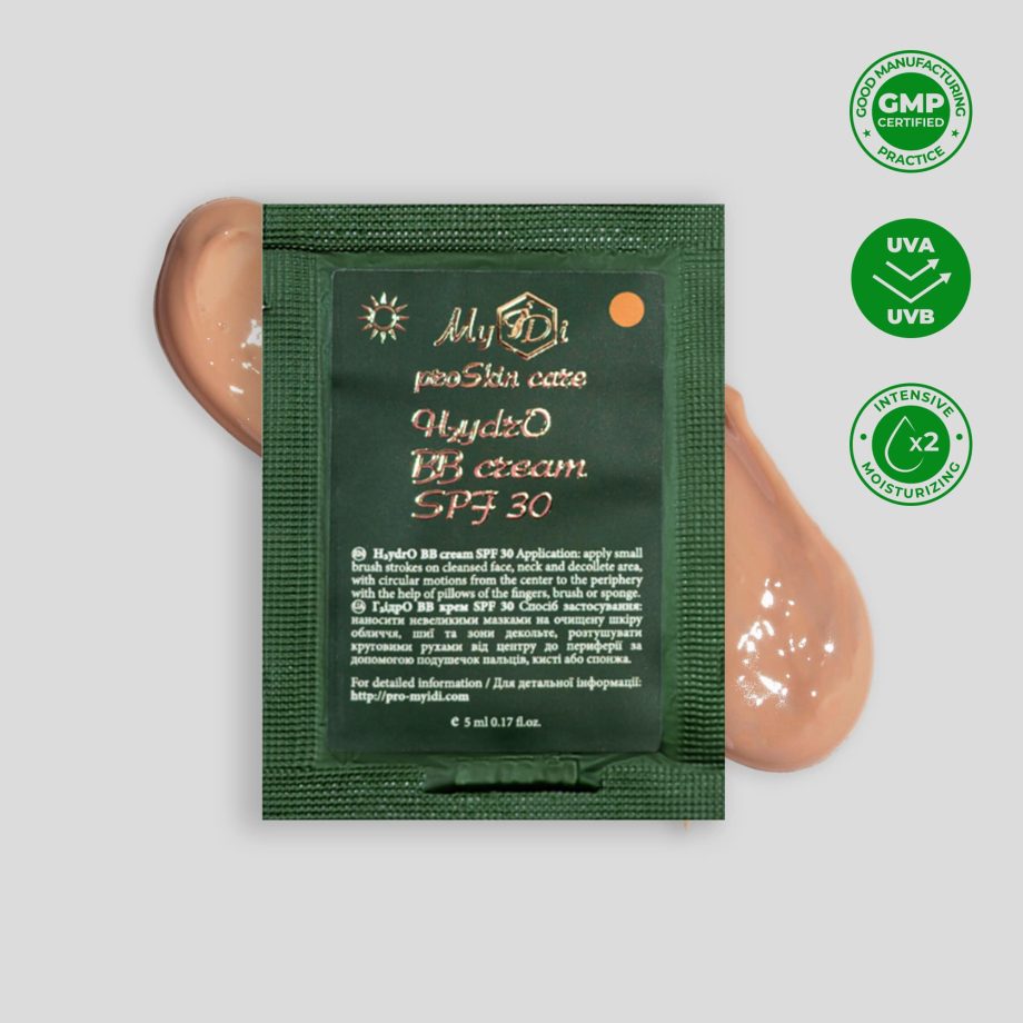 Зволожуючий крем BB для обличчя темний беж SPF 30 H2ydrO BB cream SPF 30 (пробник), 5 мл