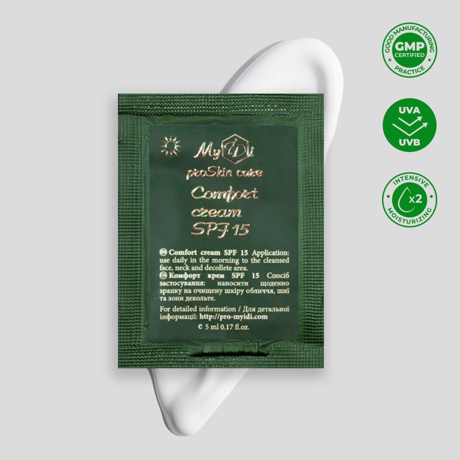 Денний відновлюючий крем для обличчя Comfort cream SPF 15 (пробник), 5 мл