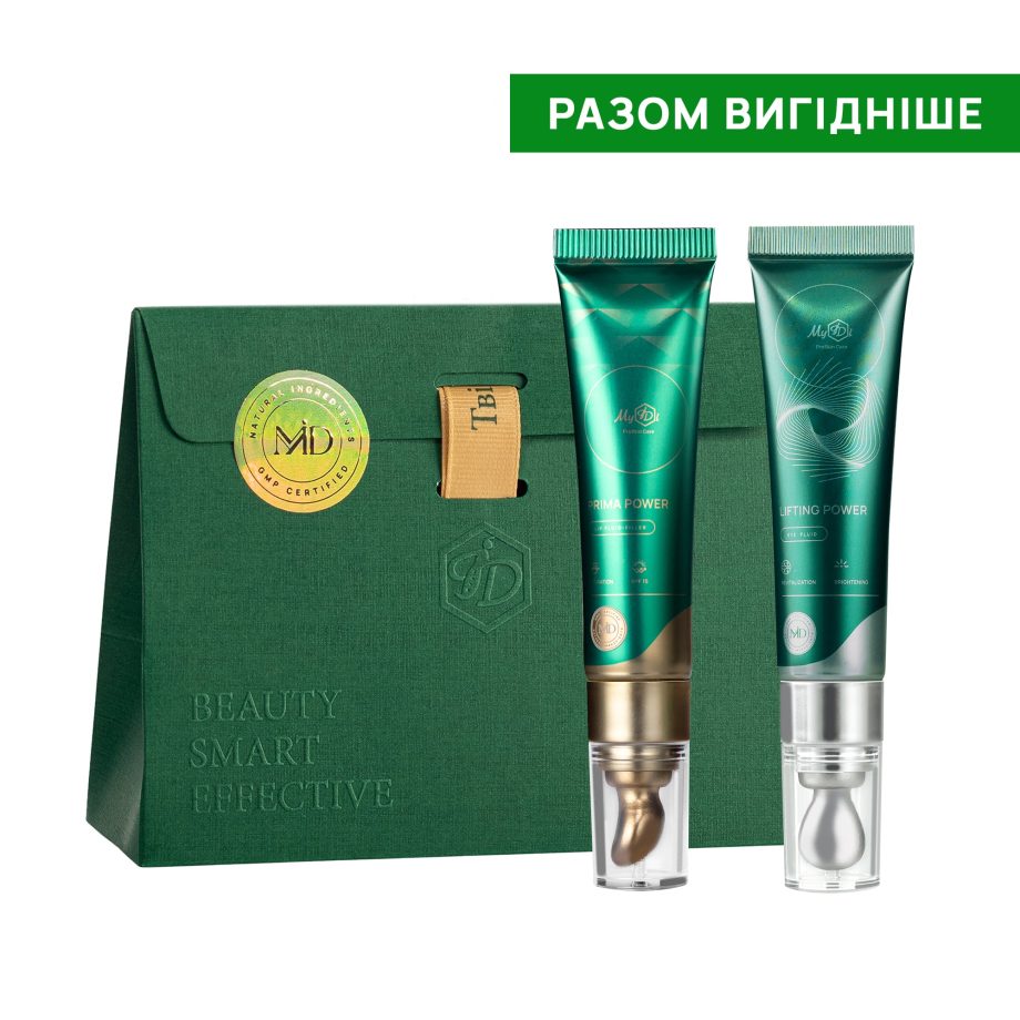 Подарунковий набір MyIDi для омолодження губ та очей «Forever young» MyIDi SET Forever young: Lifting Power eye fluid + Prima Power contouring lip fluid-filler