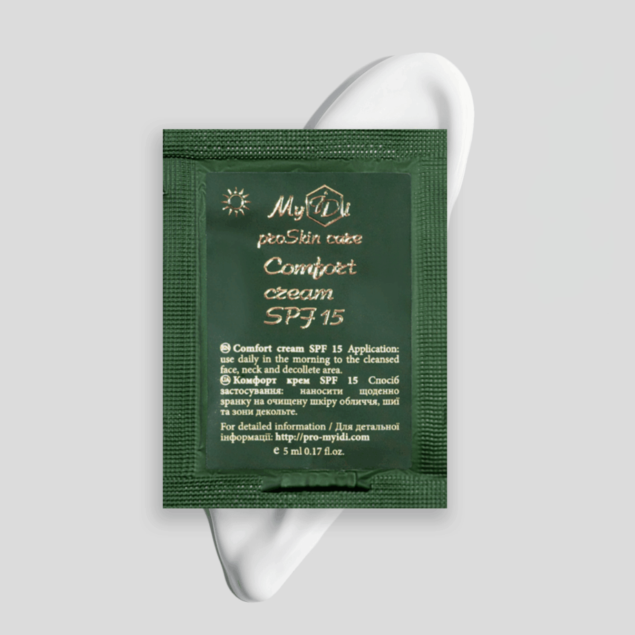Денний крем для чутливої шкіри обличчя Comfort cream SPF 15 (пробник), 5 мл