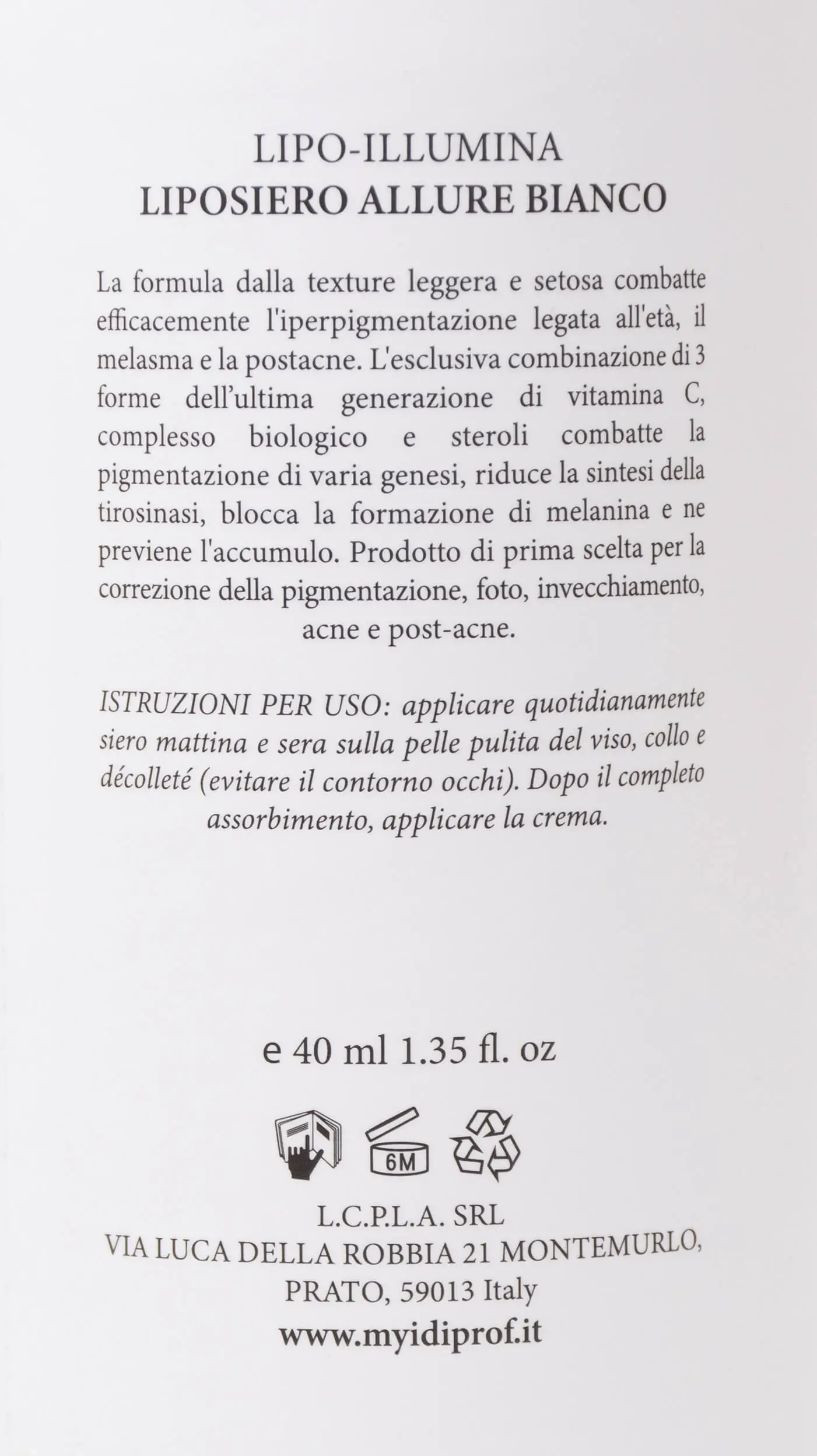 Освітлююча сироватка-вуаль з вітаміном С LIPO-ILLUMINAS WHITE ALLURE LIPOSERUM, 40 мл - фото №5