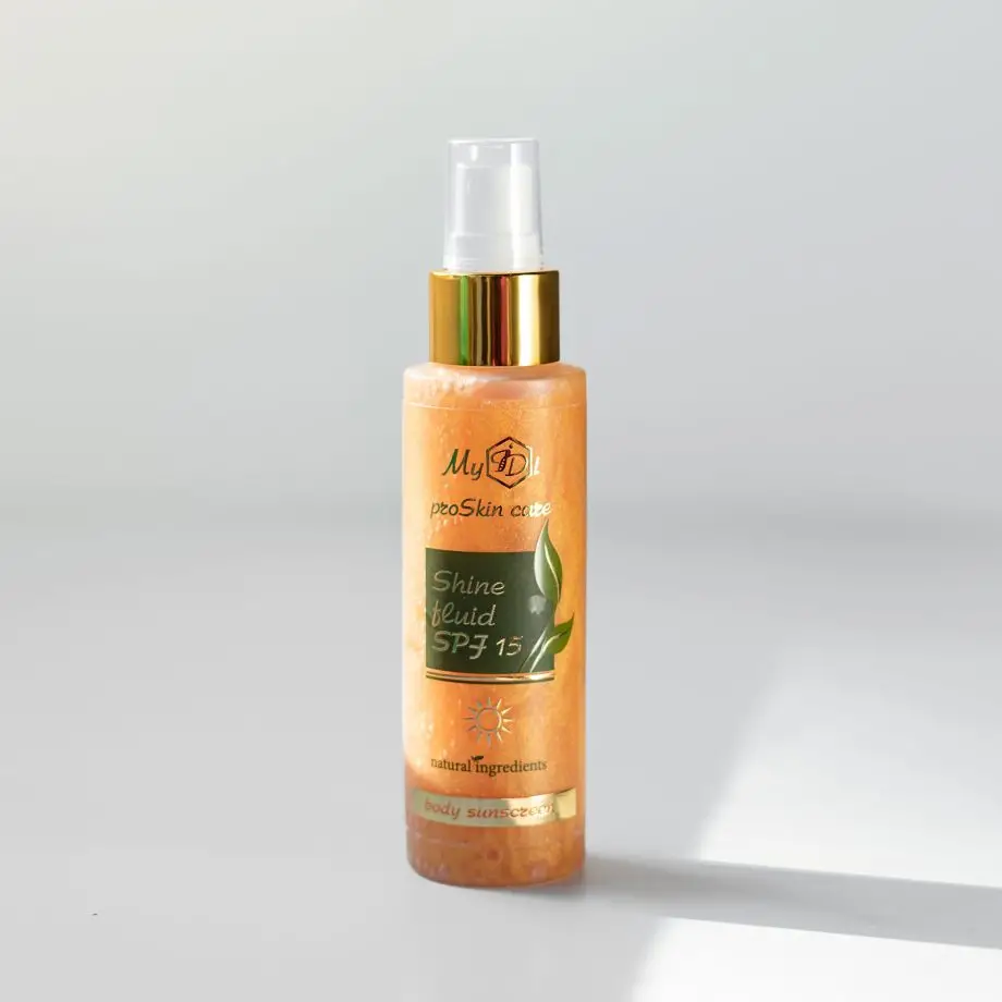 Сяючий флюїд для тіла Shine fluid SPF 15, 100 мл - фото №2