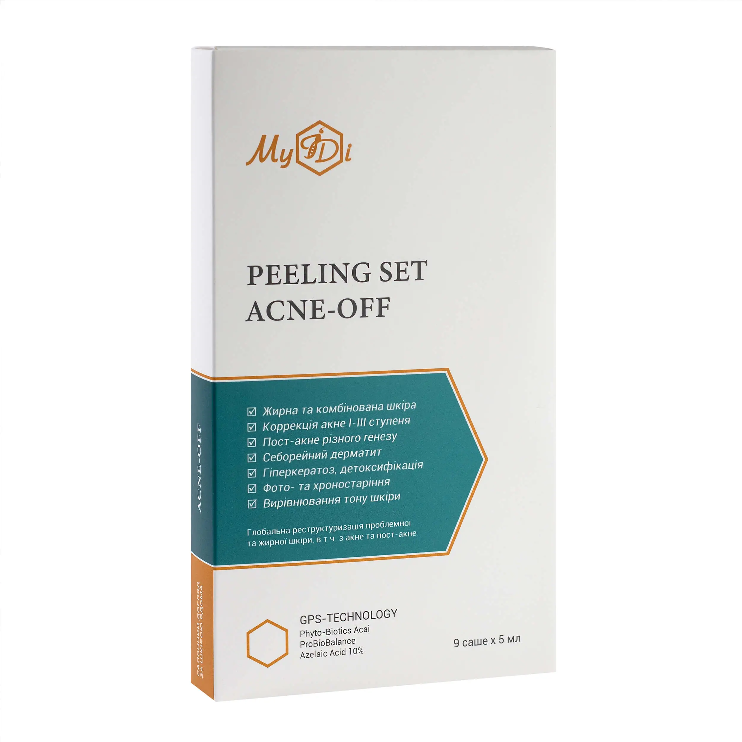 Противовоспалительный кислотный пилинг для лица Контроль дефектов Peeling SET Acne-off