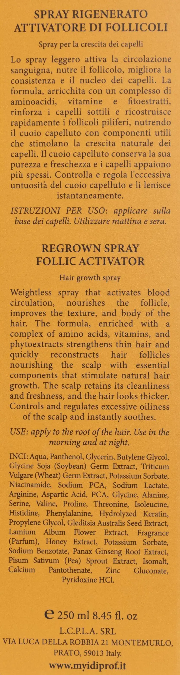 Спрей для роста волос REGROWN SPRAY FOLLIС ACTIVATOR, 250 мл - фото №4