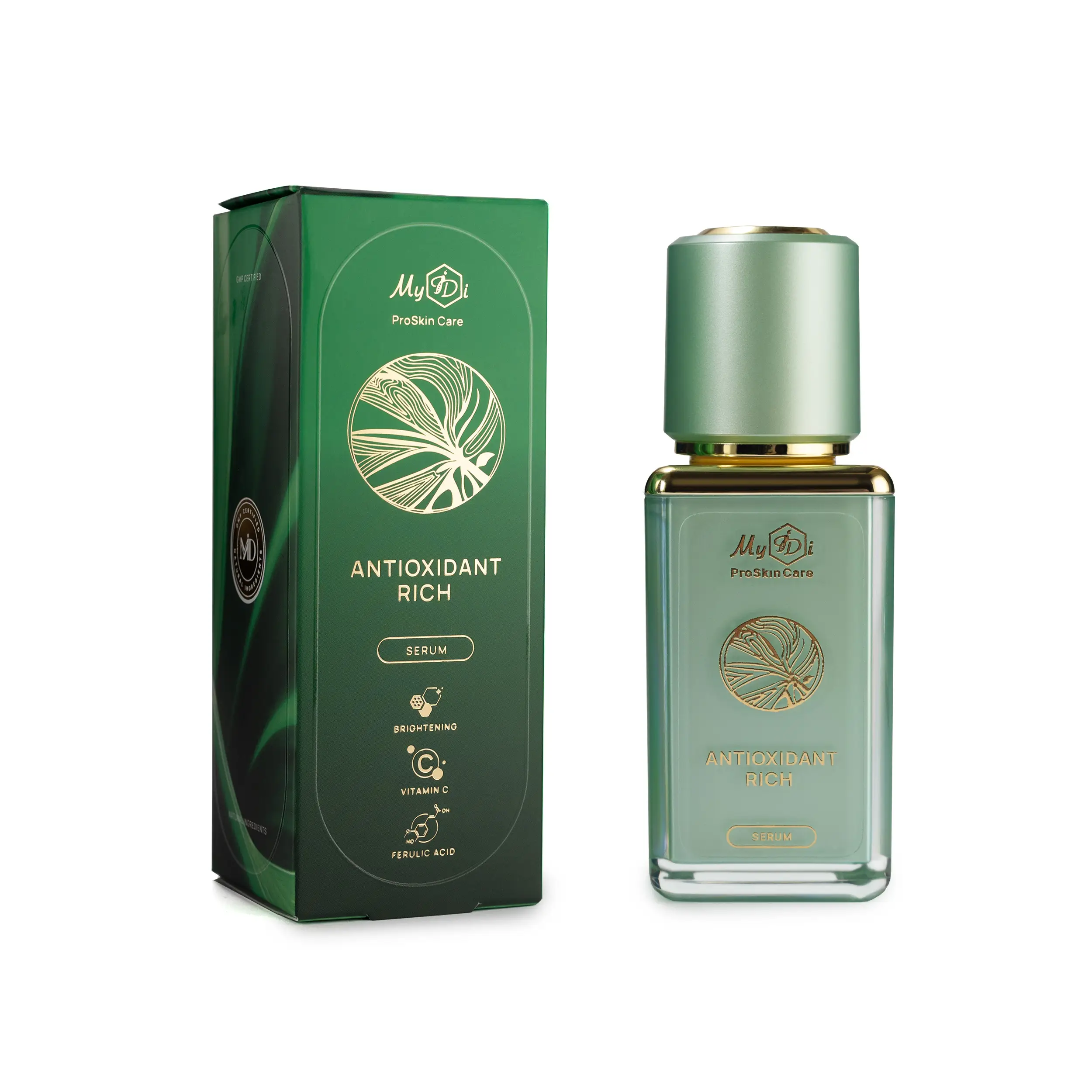 Сироватка-антиоксидант з 4 видами вітаміну С та феруловою кислотою для сяйва та освітлення MyIDi ANTIOXIDANT RICH serum, 30 мл - фото №2