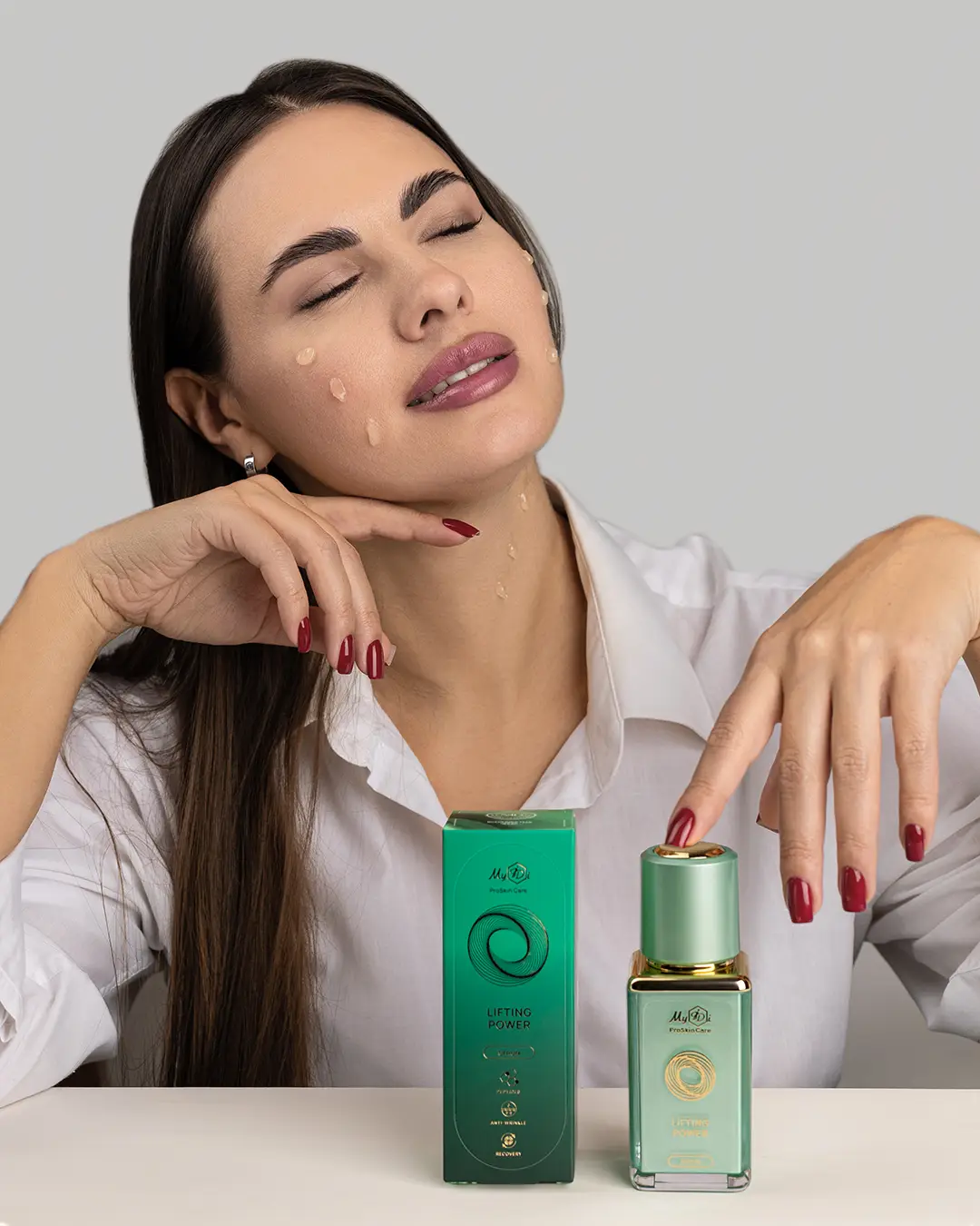 Омолоджувальна сироватка проти зморшок та для підтяжки овалу обличчя MyIDi LIFTING POWER serum, 30 мл - фото №5