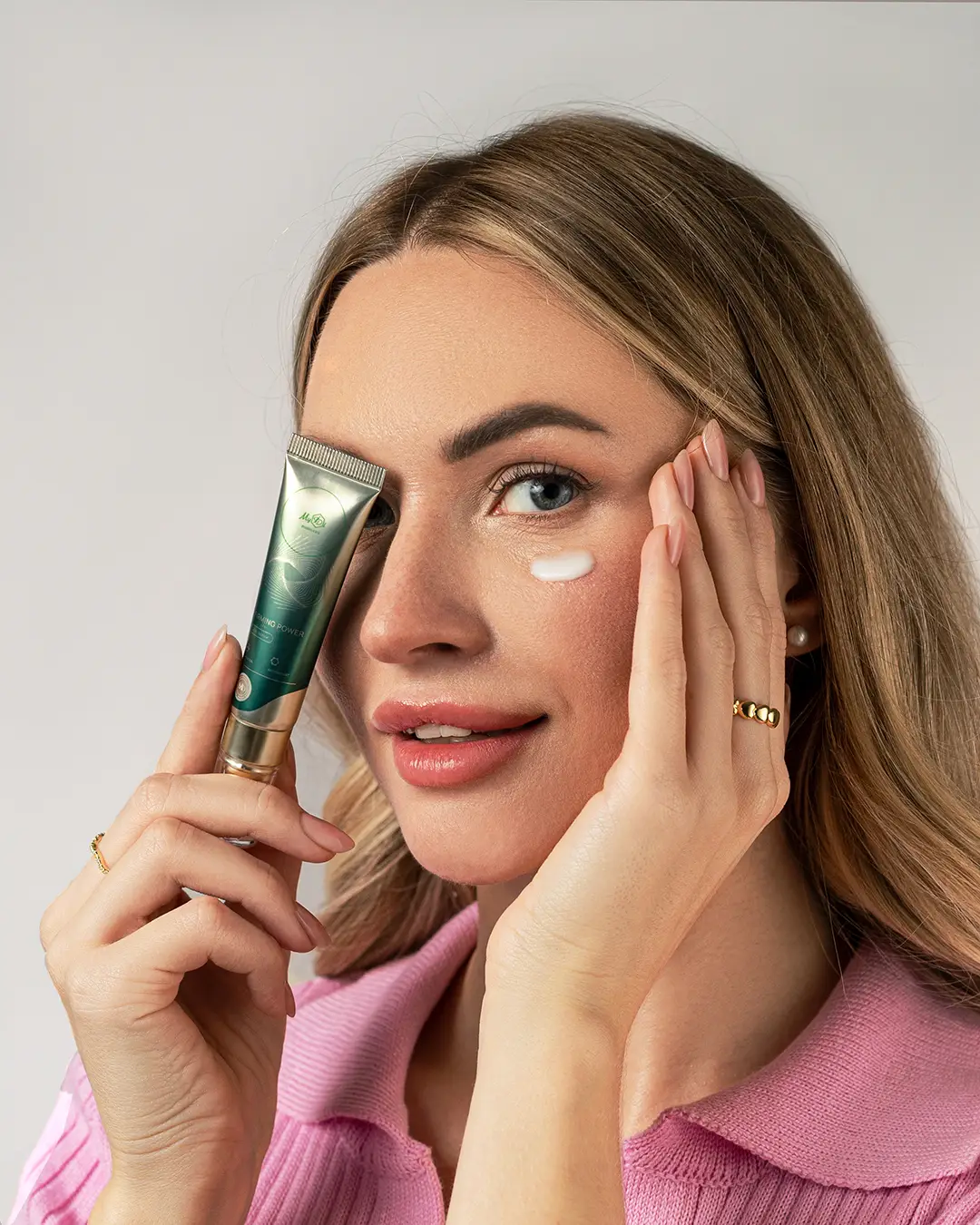 Набір укріплюючий для догляду та масажу навколо очей «Firming power» з сироваткою та ліфтинг масажером Гуаша MyIDi SET FIRMING POWER with Firming Power eye serum + Vibro Massager Gua Sha - фото №4