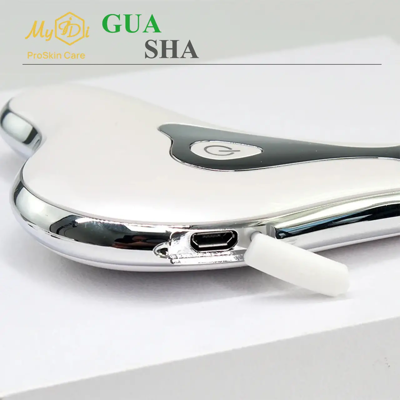 Микротоковый лифтинг массажер Гуаша для омоложения лица и тела MyIDi Vibro Massager Gua Sha - фото №4