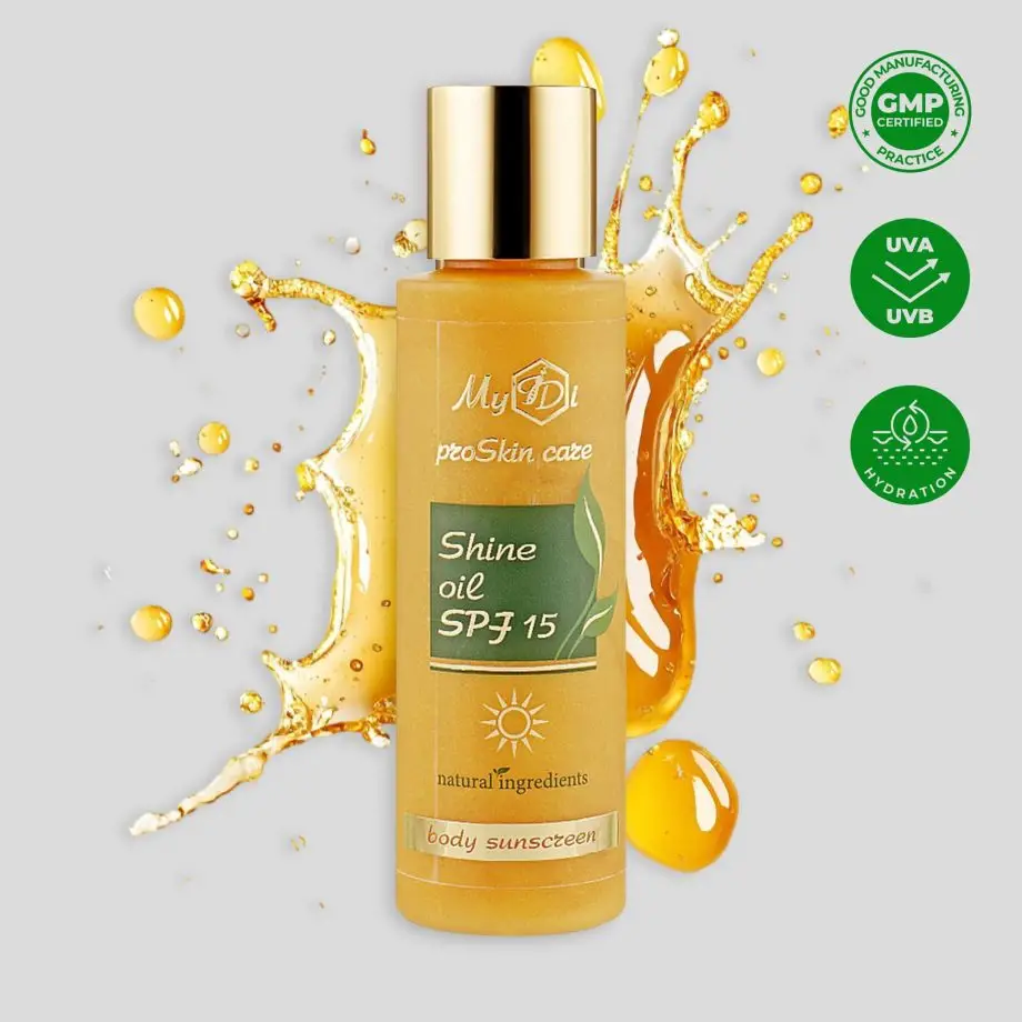 Масло для тела Shine oil SPF 15, 100 мл