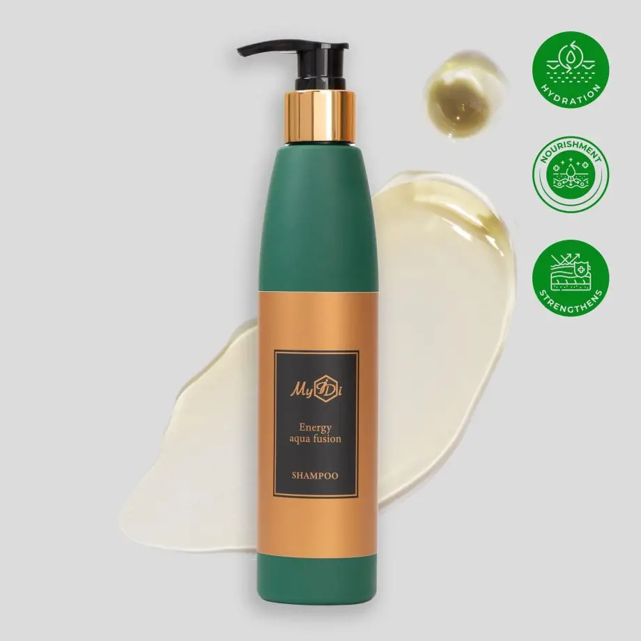 Шампунь увлажняющий для сухих, тонких и нормальных волос ENERGY SHAMPOO AQUA FUSION, 250 мл - фото №2