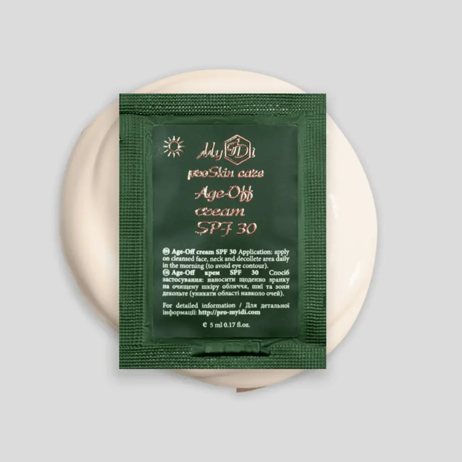 Денний підтягуючий крем від зморшок Age-Off cream SPF 30 (пробник), 5 мл