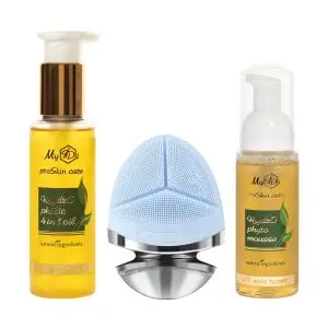 Набор для демакияжа и двухэтапного очищения с ультразвуковой электрощеткой