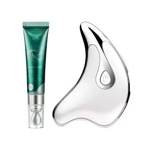 Набір омолоджуючий для догляду та масажу навколо очей «Lifting power» з флюїдом та ліфтинг масажером Гуаша